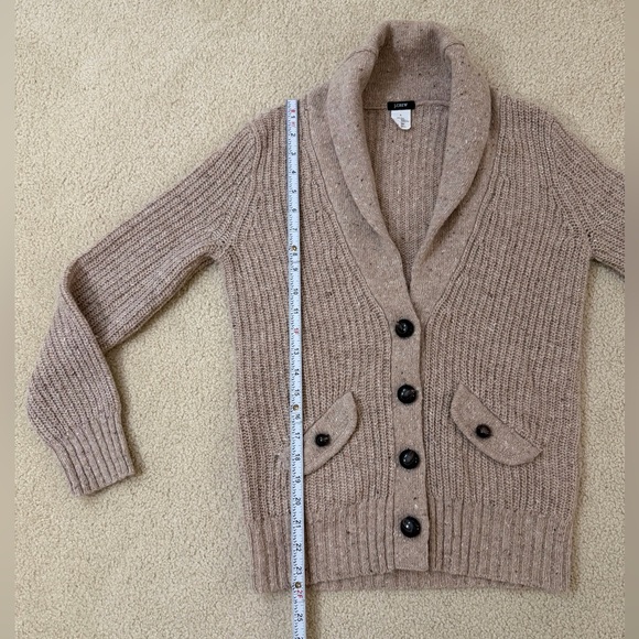 J. Crew Taupe Button-Up Wool Blend Cardigan - Picture 5 of 10
